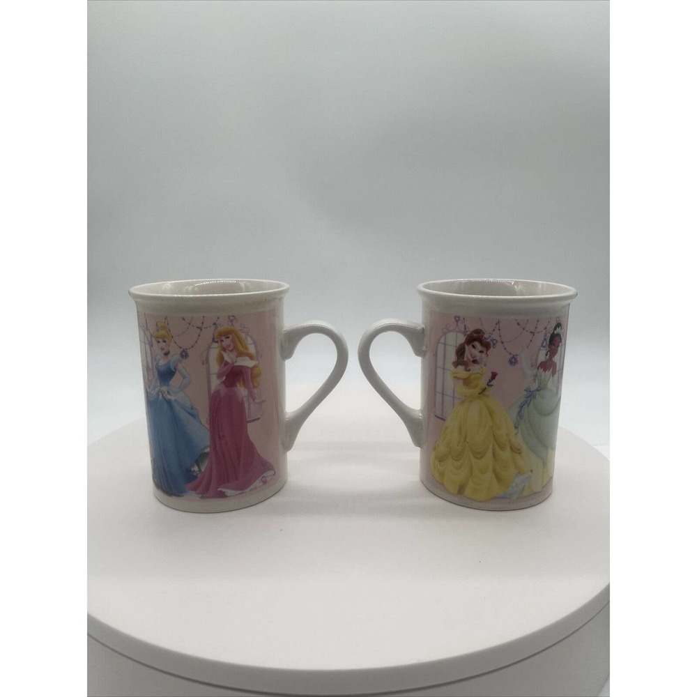 Disney 2012 Frankford Candy Children's Princess Mugs/Cups Pastel Colors (2)